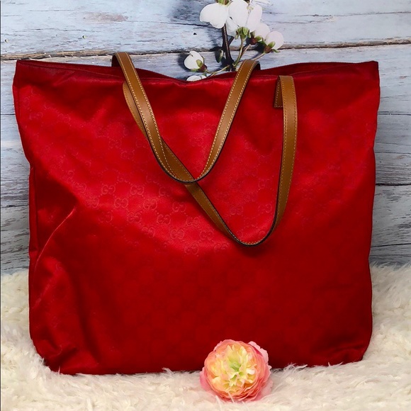 gucci red tote bag